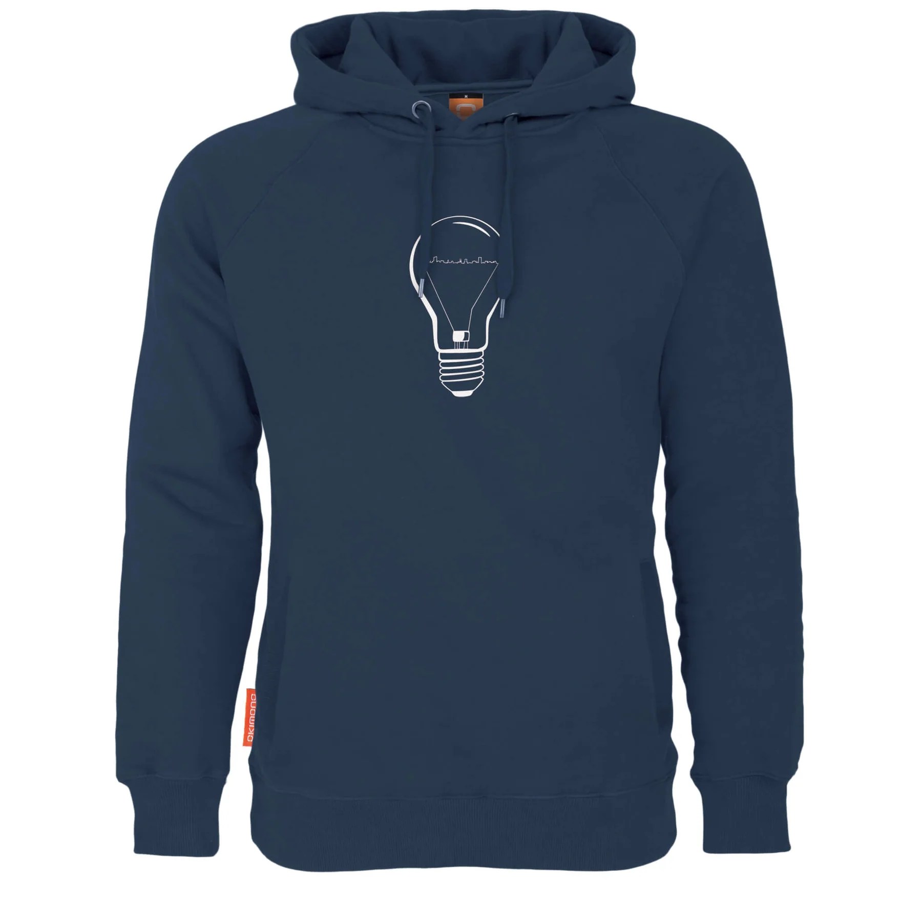 Okimono Hoodie Heren, Donkerblauw, Skyline 040 Lichtstad