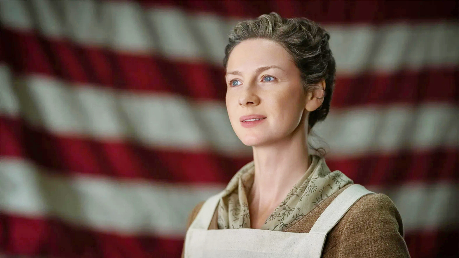 Puzzle: Claire in front of the Flag