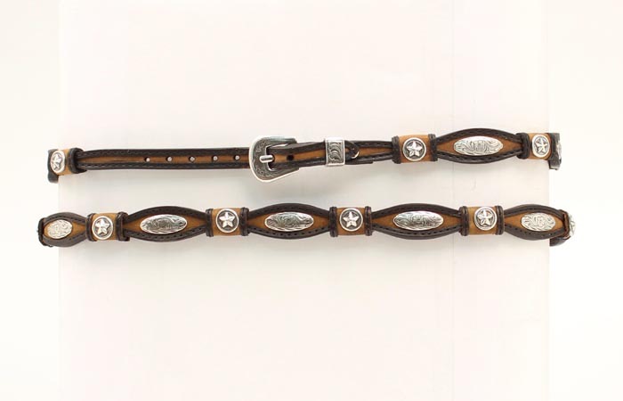 Genuine Leather Scalloped Hatband 02395107