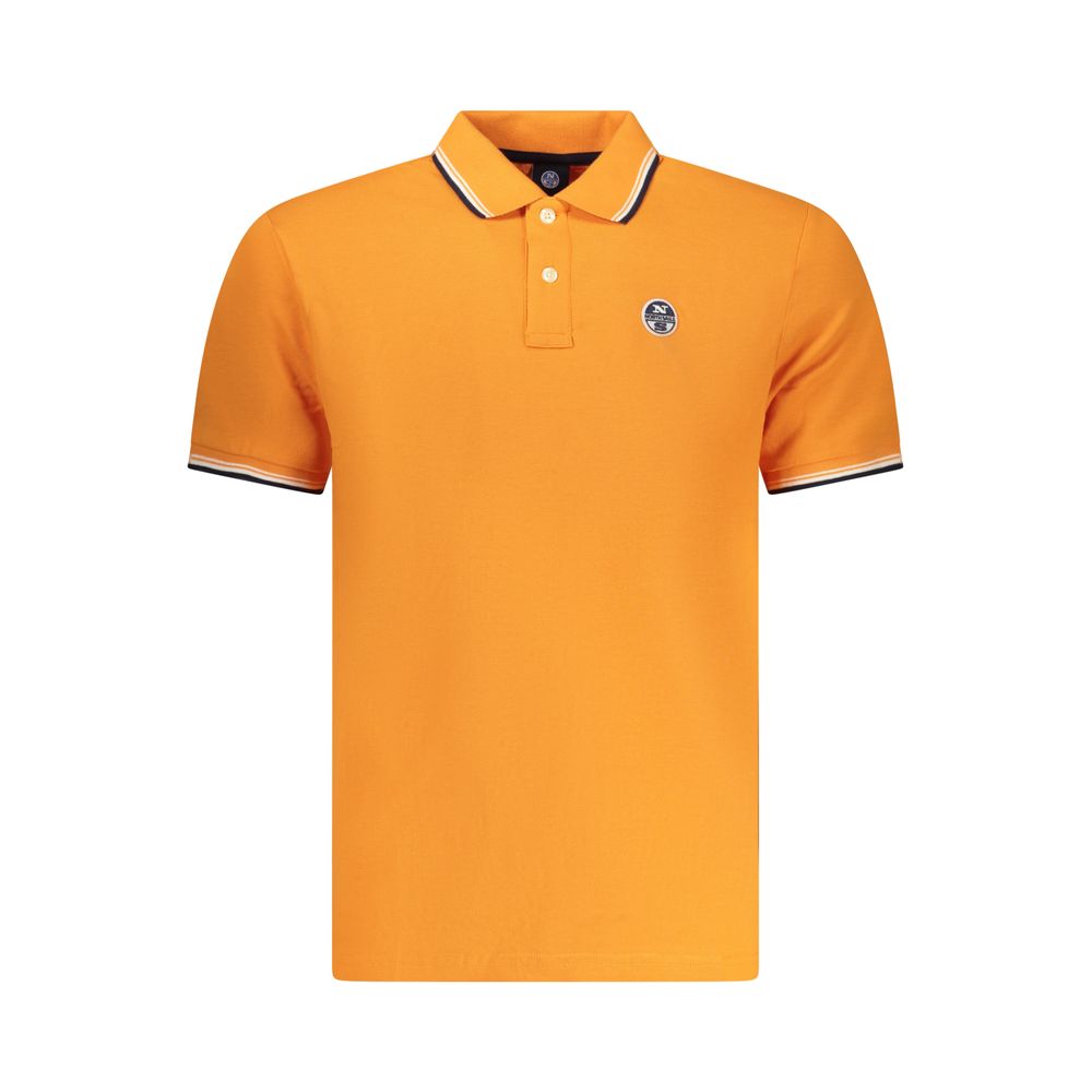 North Sails Arancione Cotton Men Polo