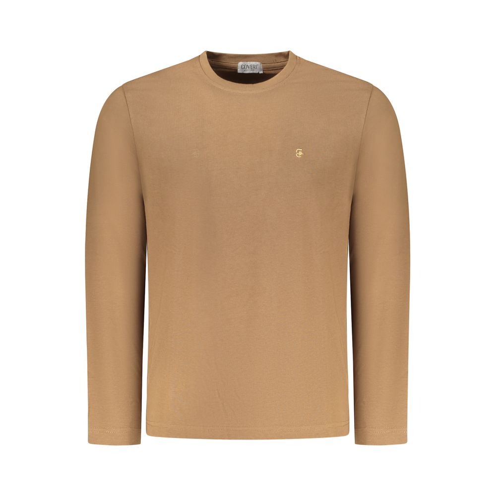 Coveri Moving Marrone Cotton Men T-Shirt