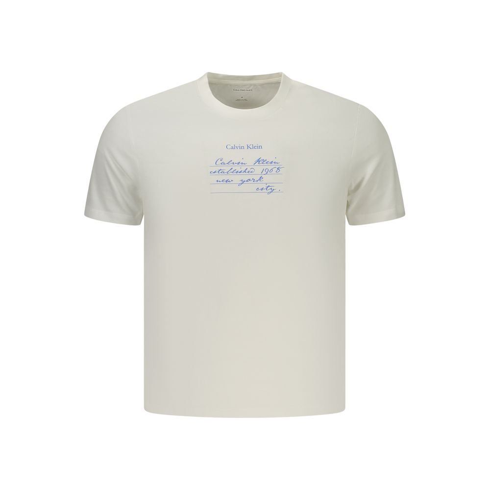 Calvin Klein White Cotton Men T-Shirt