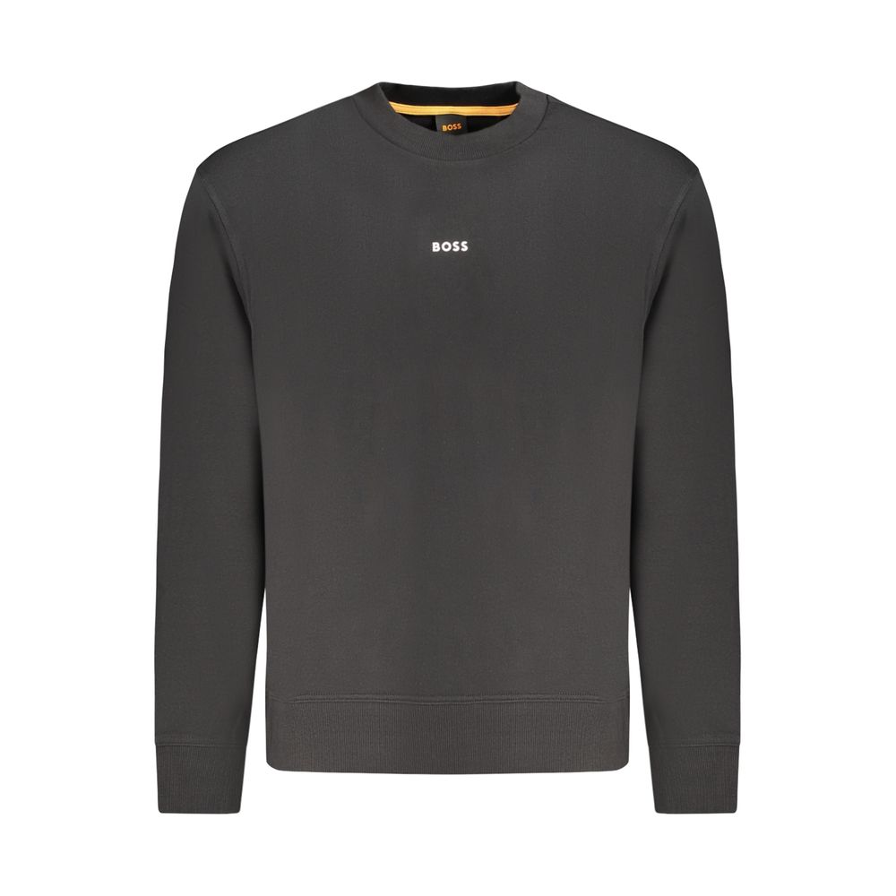 Hugo Boss Black Cotton Men Sweatshirt