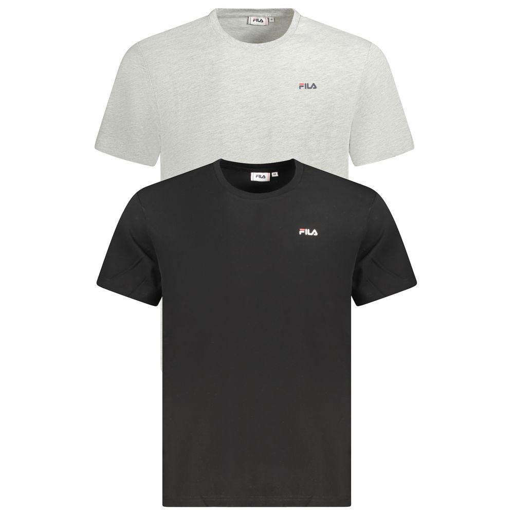 Fila Black Organic Cotton Men T-Shirt