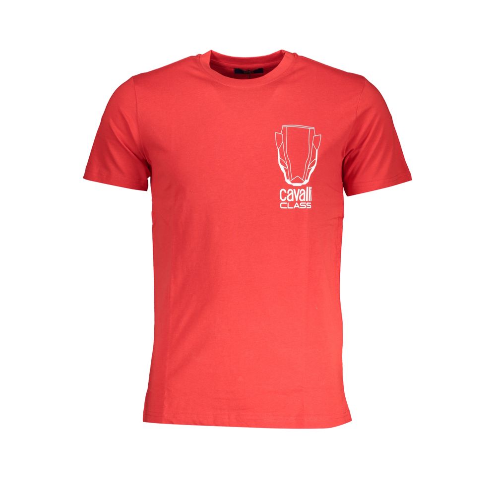 Cavalli Class Red Cotton Men T-Shirt