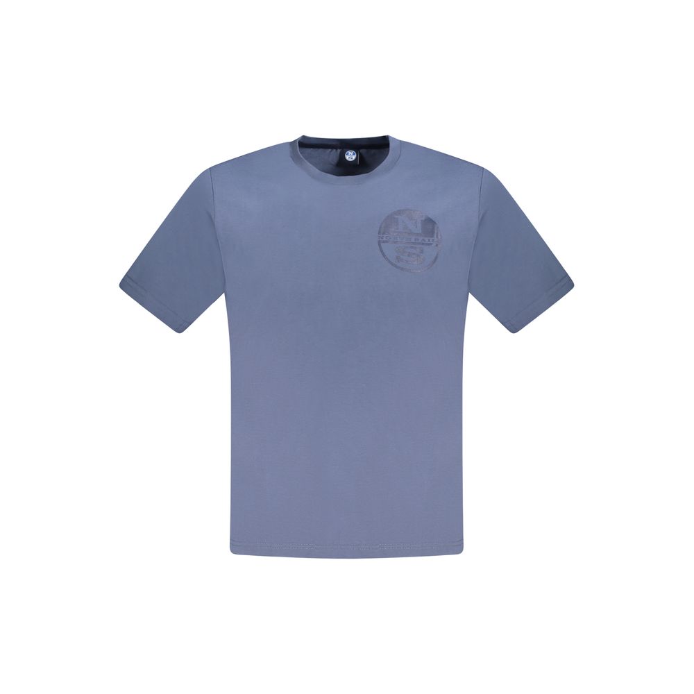 North Sails Blu Cotton Men T-Shirt