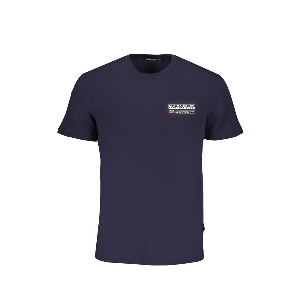 Napapijri Blue Organic Cotton Men T-Shirt