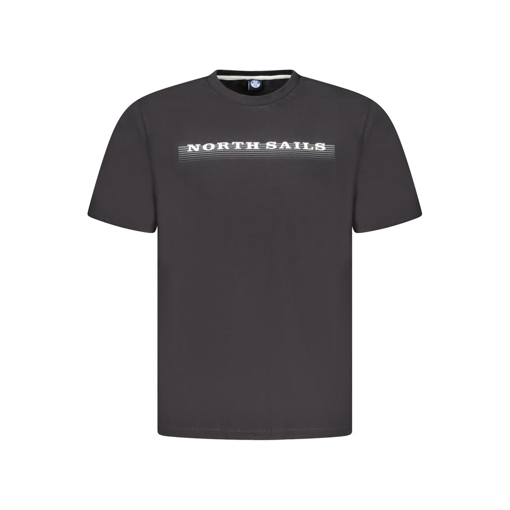North Sails Black Cotton Men T-Shirt