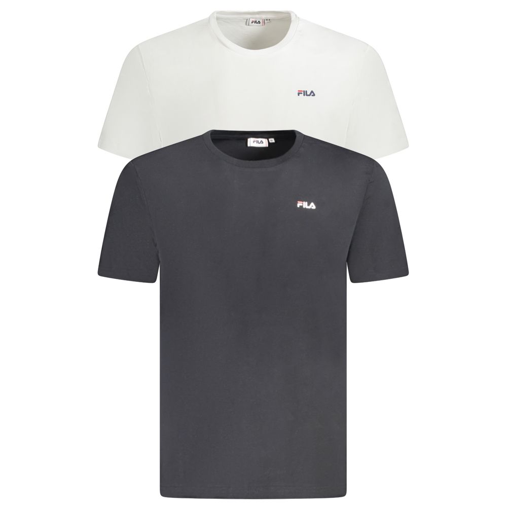 Fila Black Organic Cotton Men T-Shirt