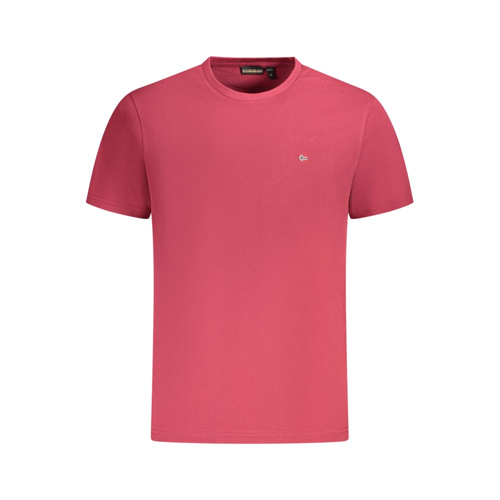 Napapijri Rosso Cotton Men T-Shirt