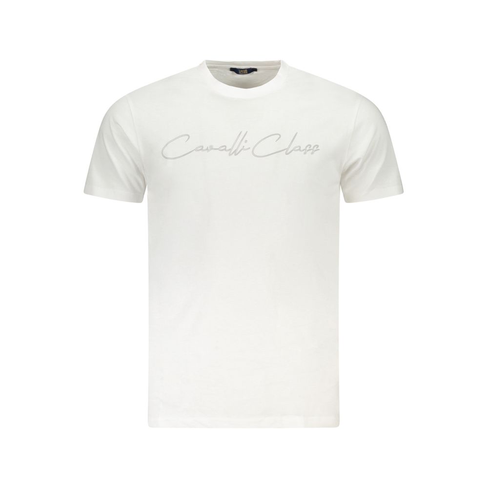 Cavalli Class White Cotton Mens Tshirt