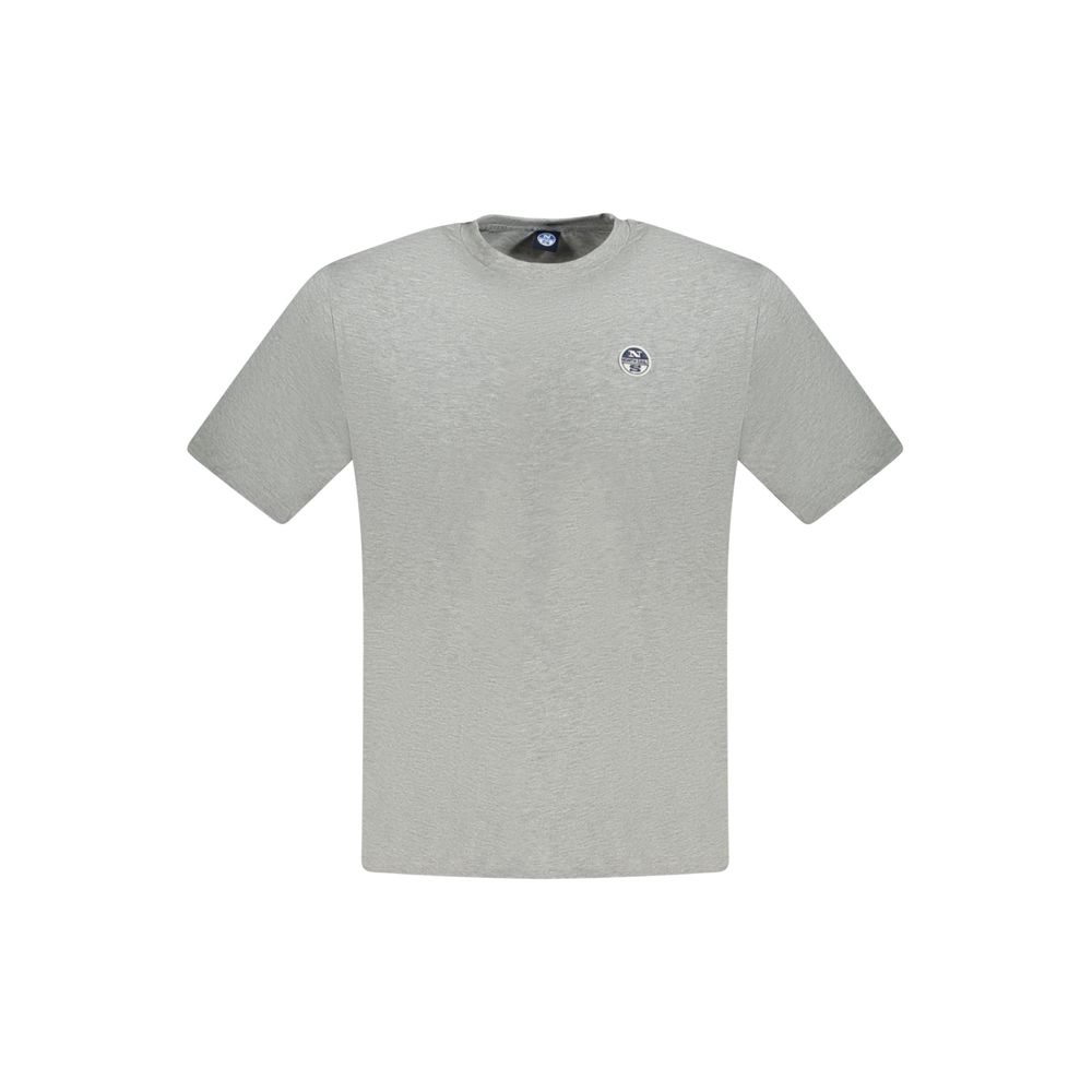 North Sails Grigio Cotton Men T-Shirt
