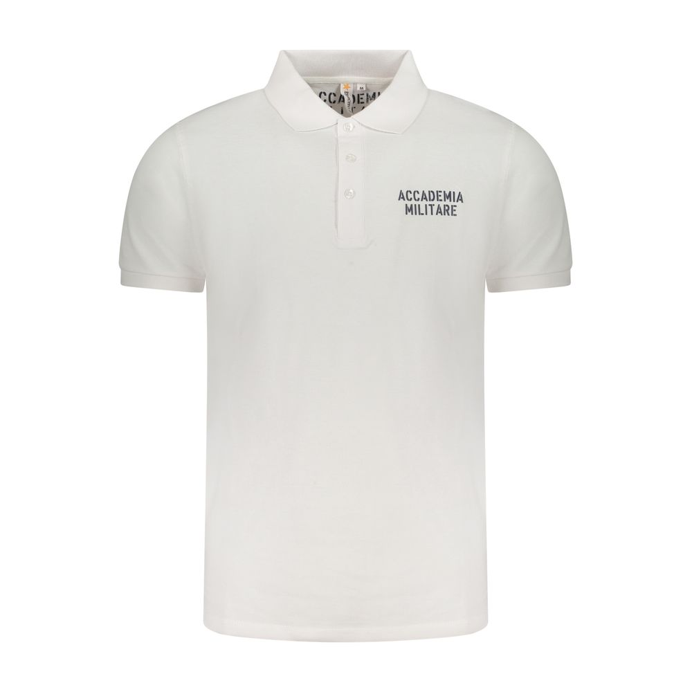 Accademia Militare White Cotton Men Polo Shirt