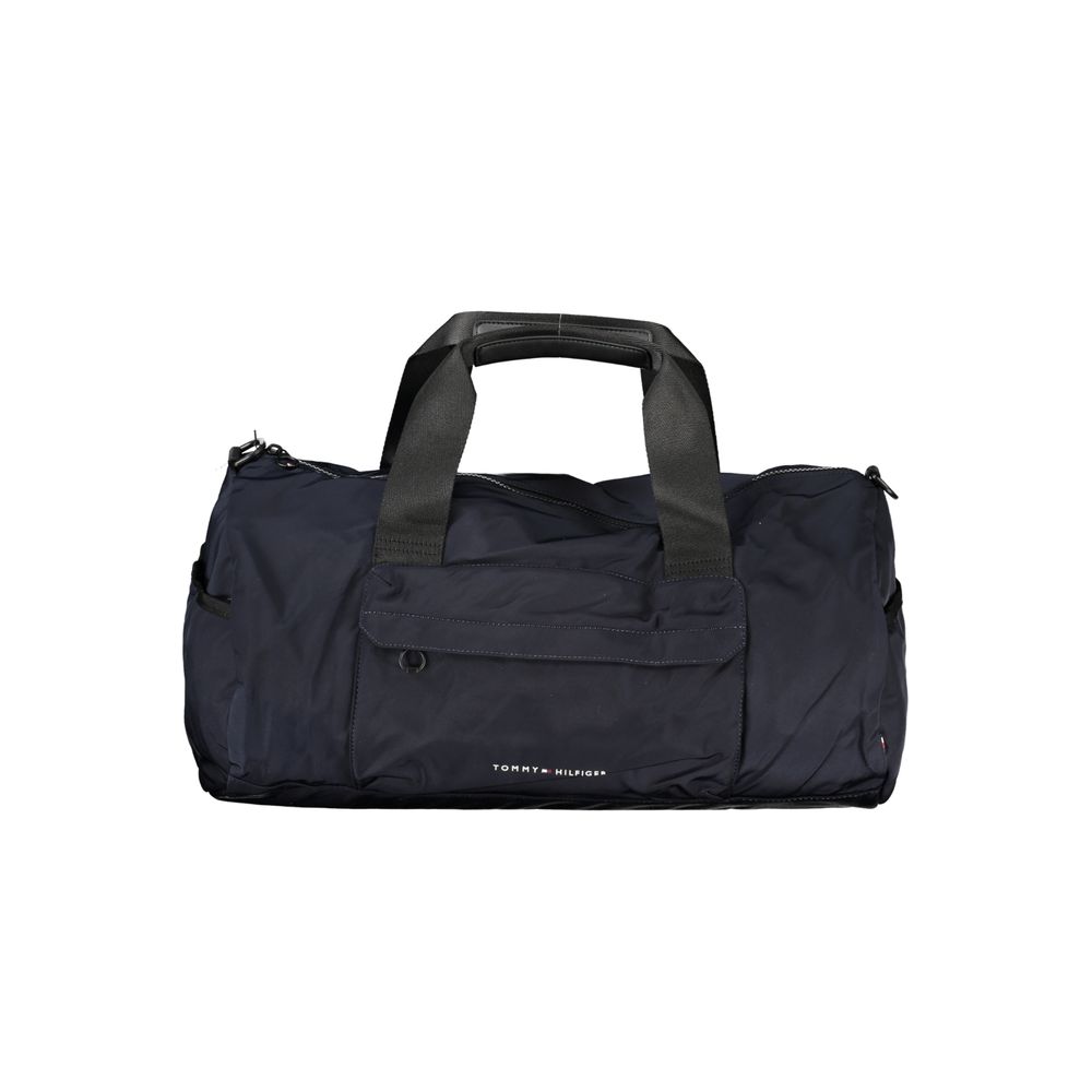 Tommy Hilfiger Blue Polyester Men's Bag with Adjustable Shoulder Strap