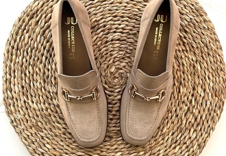Ju Collection 36103 Mocasín serraje piedra.