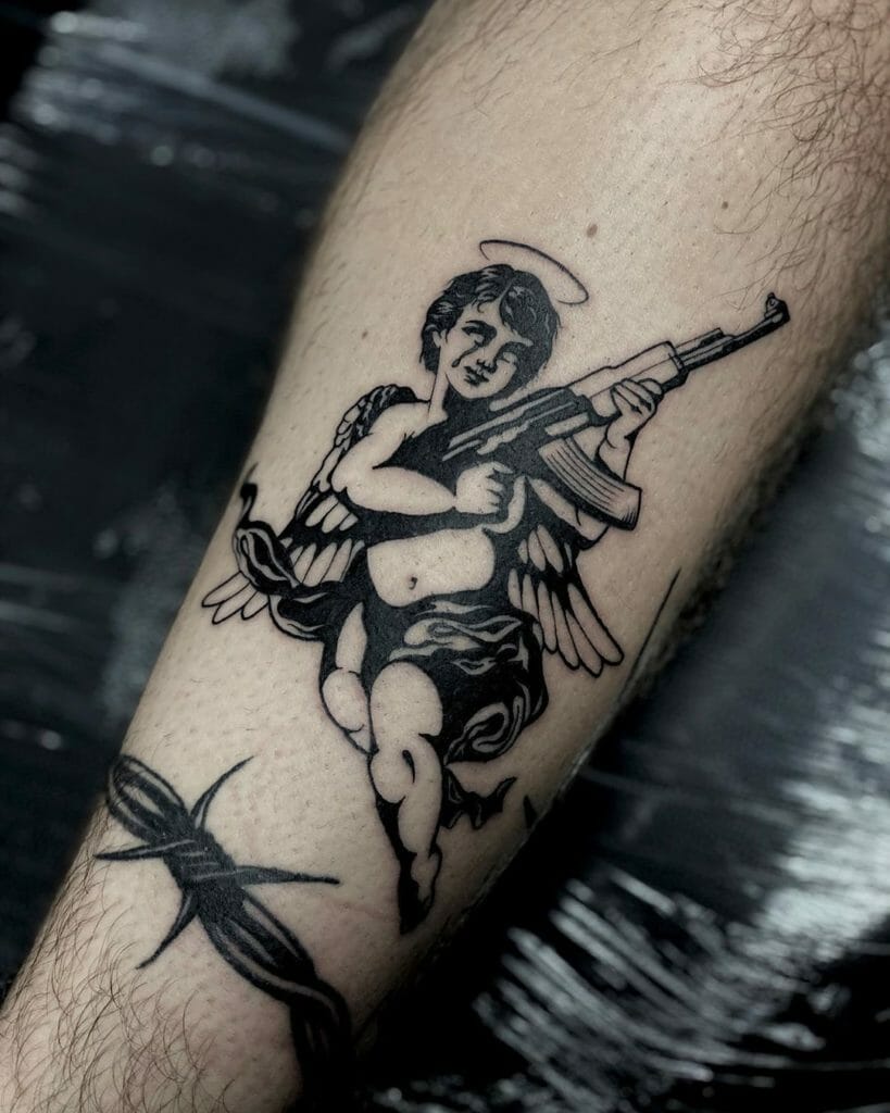 101 Amazing Gun Tattoo Ideas That Will Blow Your Mind! | Outsons | Men's Fashion Tips And Style Guides 1024_x_819_jpg