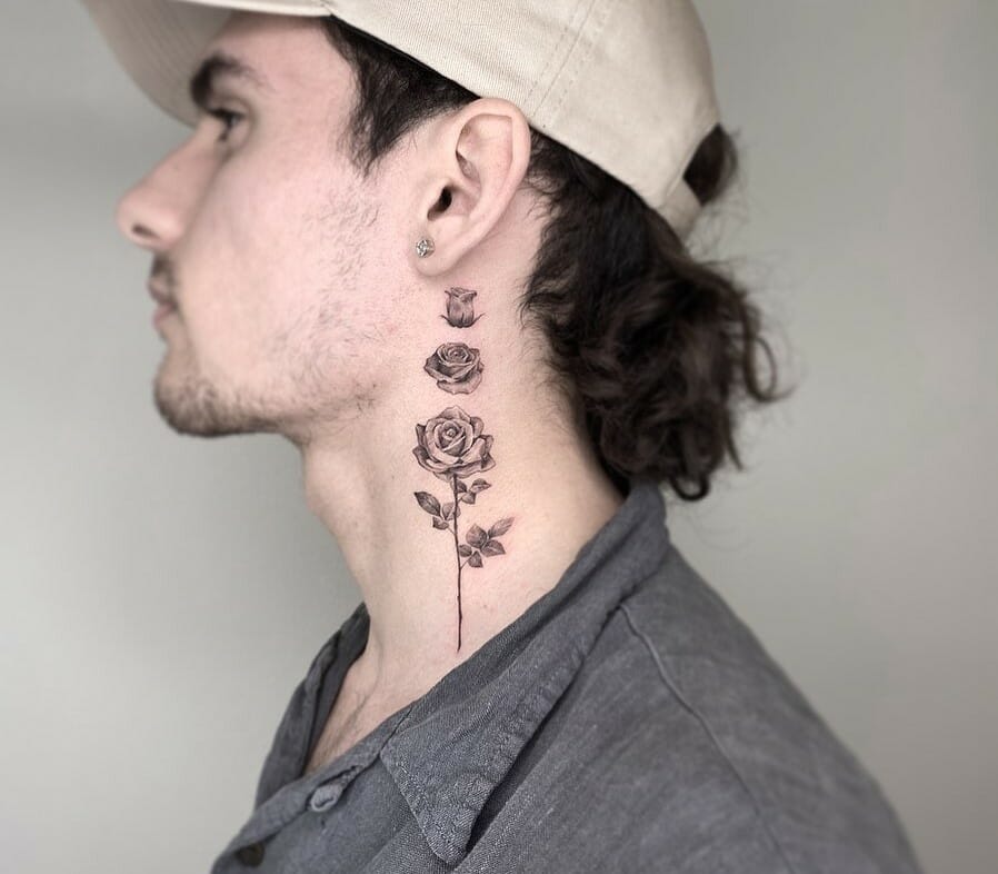 10 Best Rose Neck Tattoo Ideas You Have To See To Believe! | Outsons | Men's Fashion Tips And Style Guides 786_x_898_jpg