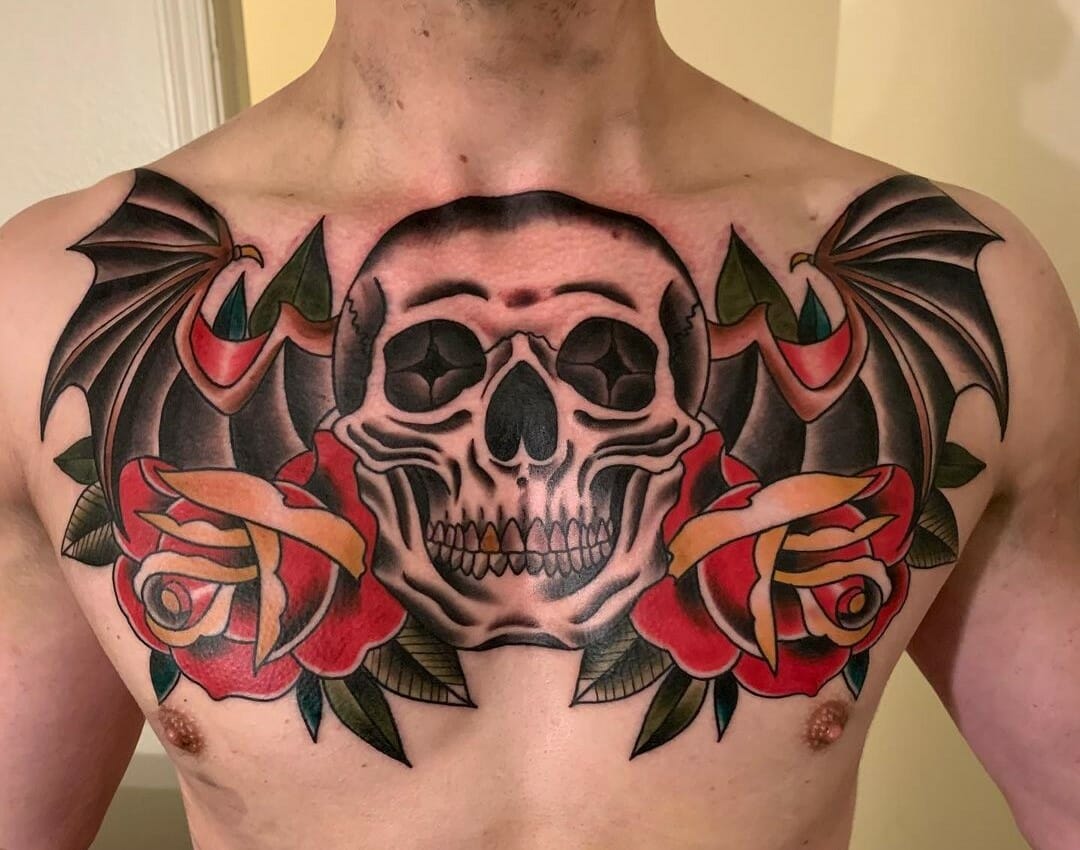 10 Best Traditional Chest Tattoo Ideas You Have To See To Believe! | Outsons | Men's Fashion Tips And Style Guides 850_x_1080_jpg