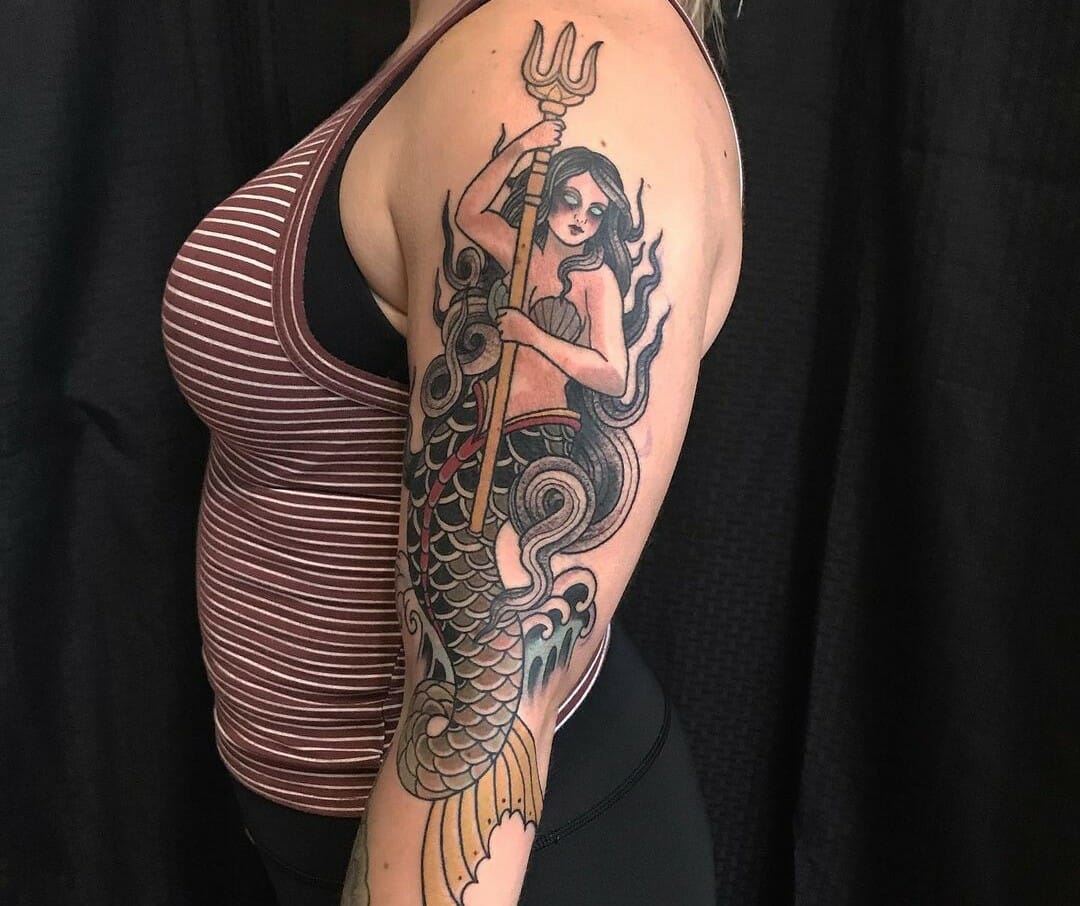 10 Best Traditional Mermaid Tattoo Ideas You Have To See To Believe! | Outsons | Men's Fashion Tips And Style Guides 906_x_1080_jpg
