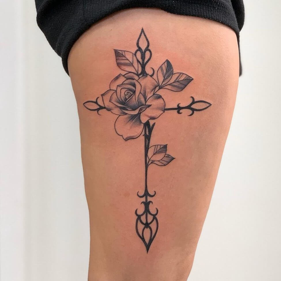 10 Best Cross And Roses Tattoo Ideas That Will Blow Your Mind! | Outsons | Men's Fashion Tips And Style Guides 975_x_975_jpg