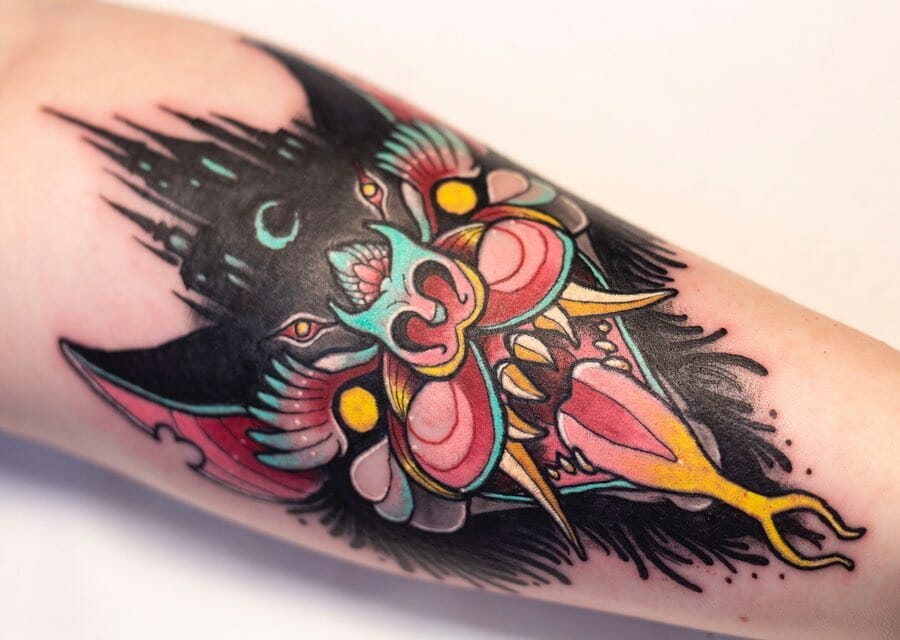 10 Best Neo-Traditional Bat Tattoo Ideas That Will Blow Your Mind! | Outsons | Men's Fashion Tips And Style Guides 640_x_900_jpg