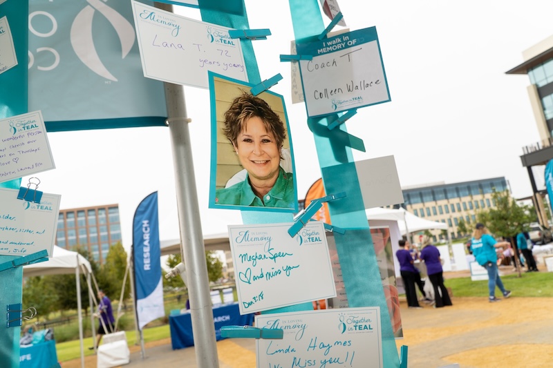 Photo of ovarian cancer survivor memorial