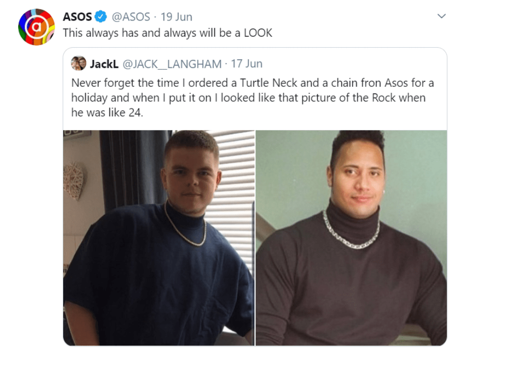 Asos social media