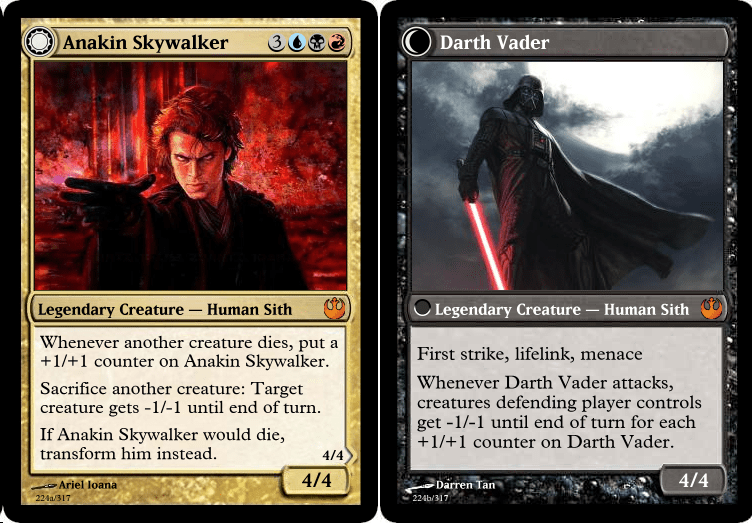 darth vader mtg card Custom Darth Vader Magic: The Gathering Card Design