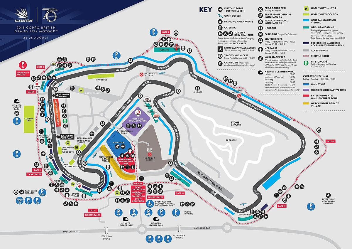 Map Of Silverstone Area Silverstone Map RRSWP Silverstone Car Parks Map 