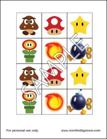 super mario printable valentines over the big moon