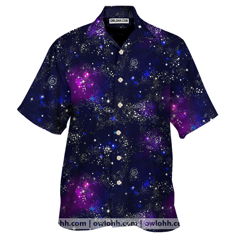 Space Galaxy Pattern Men's All Over Print Hawaiian Shirt