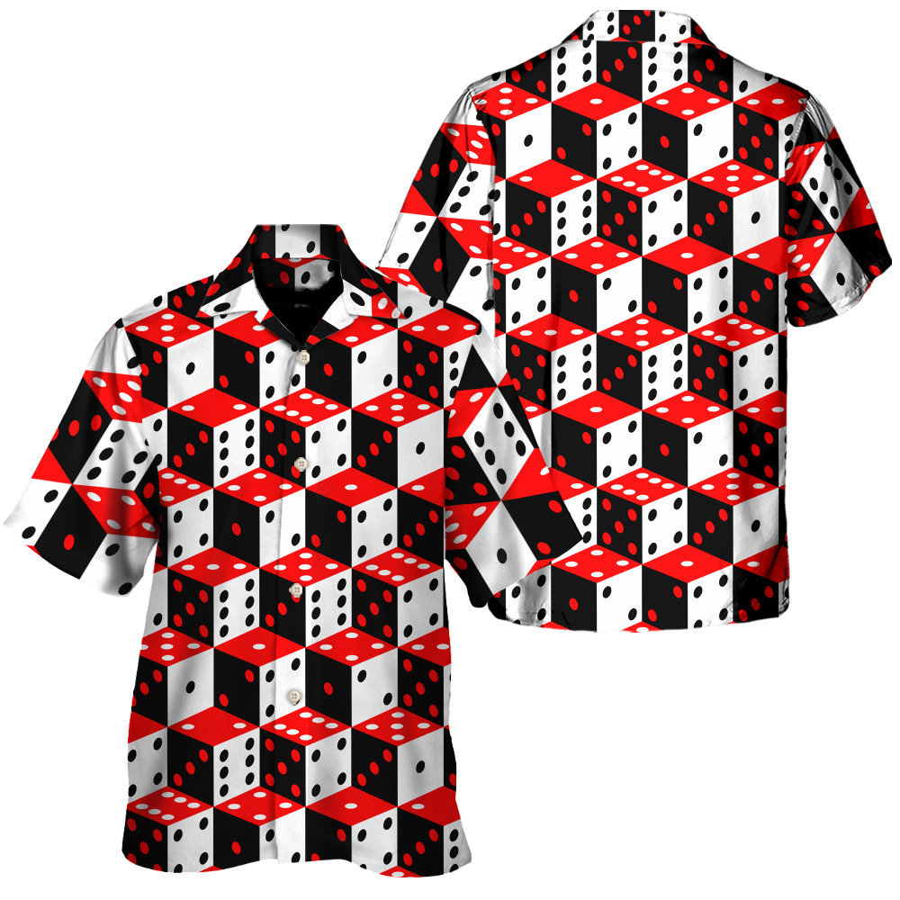 Dice Pattern Print Design 02 Men's All Over Print Hawaiian Shirt