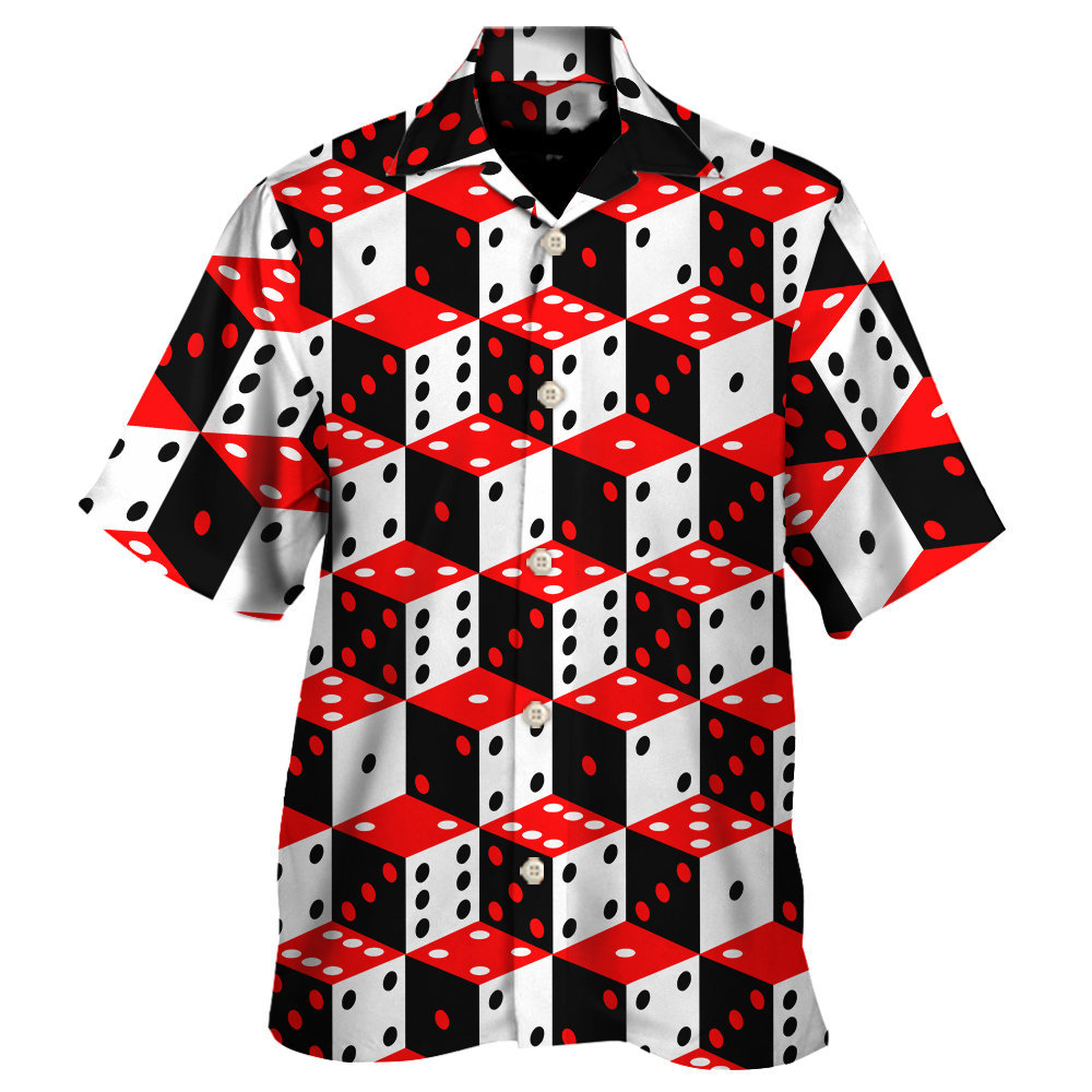 Dice Pattern Print Design 02 Men's All Over Print Hawaiian Shirt