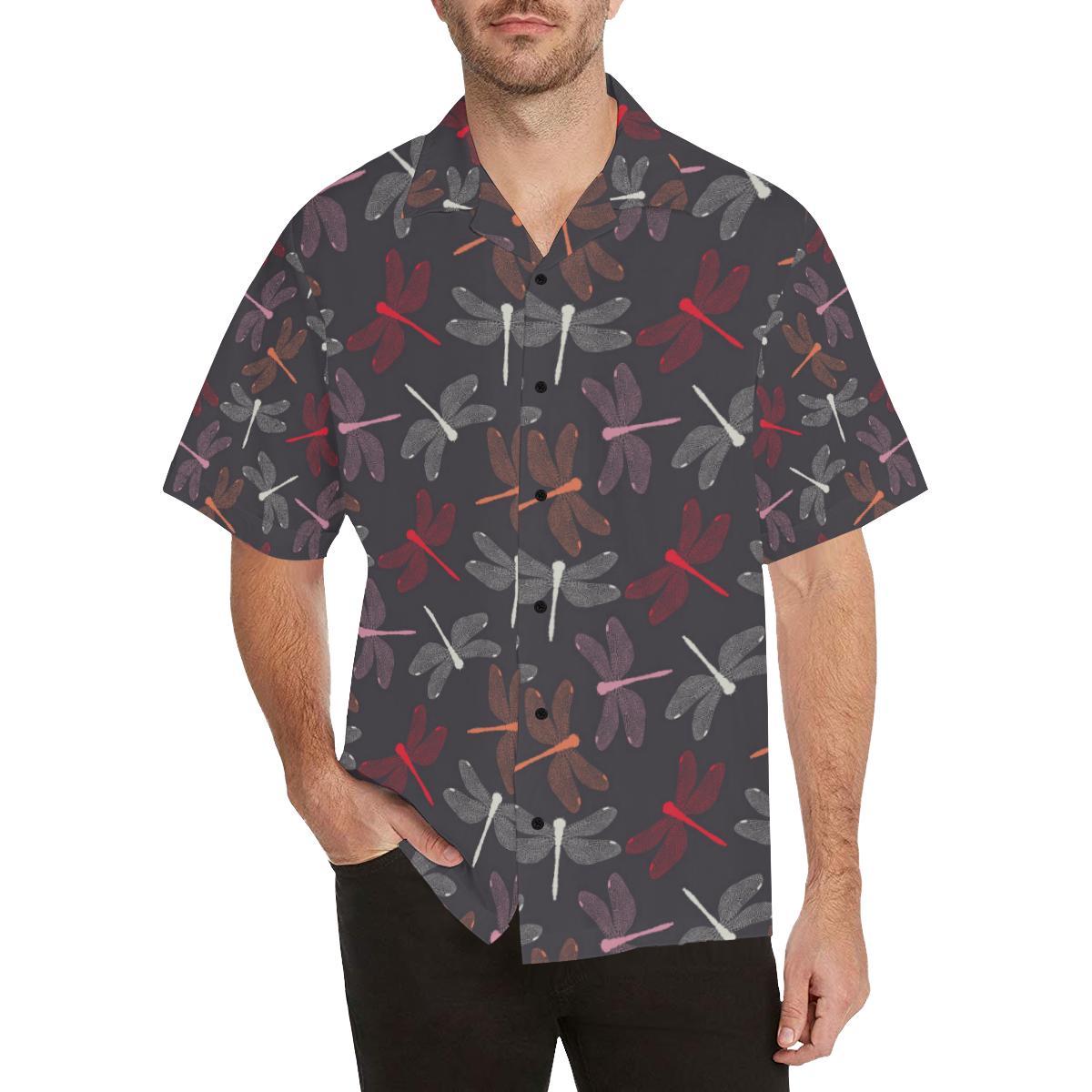 Dragonfly Pattern Print Design Hawaiian Shirt - OwlOhh