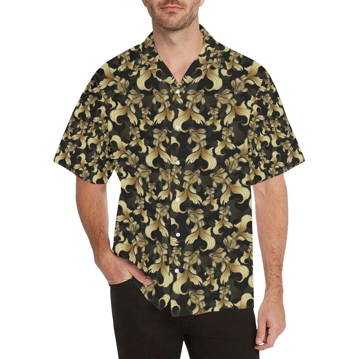 Goldfish Pattern Print Design 01 Men's All Over Print Hawaiian Shirt - OwlOhh