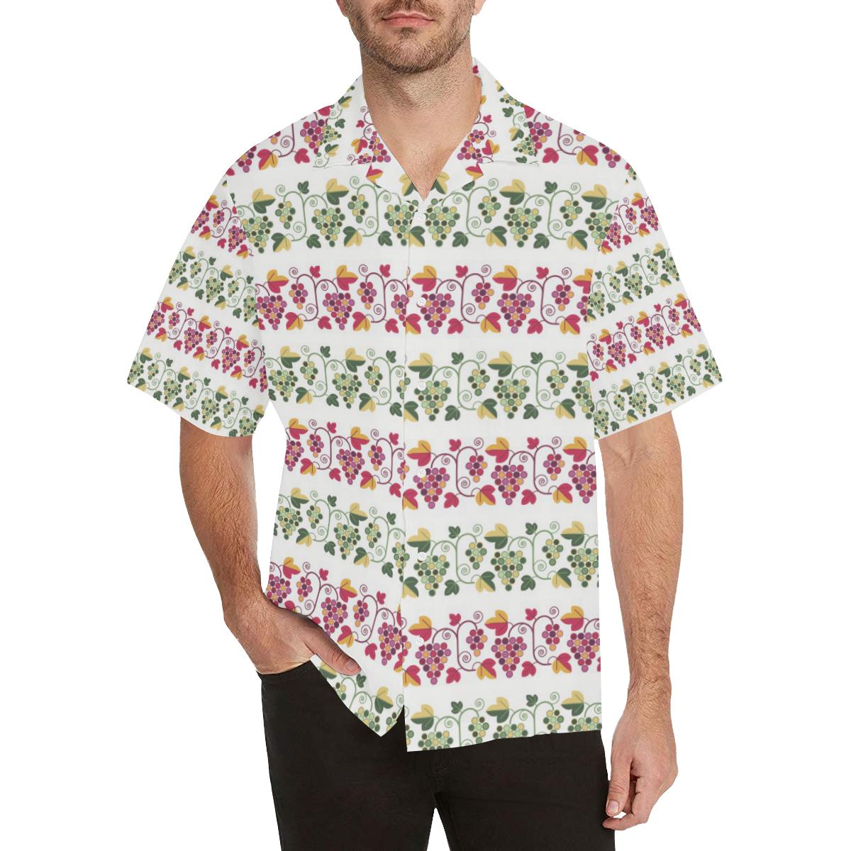 Grape Grahpic Decorative Pattern Men's All Over Print Hawaiian Shirt - OwlOhh