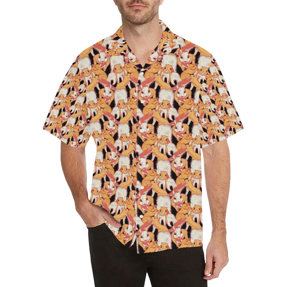 Squirrel Pattern Print Design 04 Men's All Over Print Hawaiian Shirt - OwlOhh
