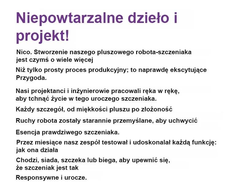 realistyczny interaktywny szczeniak robot – miękka pluszowa zabawka (1+1 gratis)