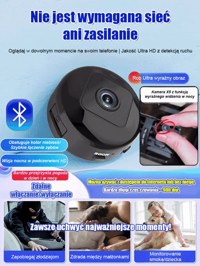 ⭐️📹 kamera bezprzewodowa wifi 5g z nocnym widzeniem hd 1080p i 10 letnią gwarancją