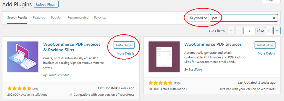 Install WooCommerce PDF Invoices