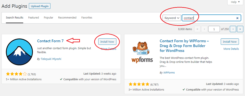 Install Contact Form 7