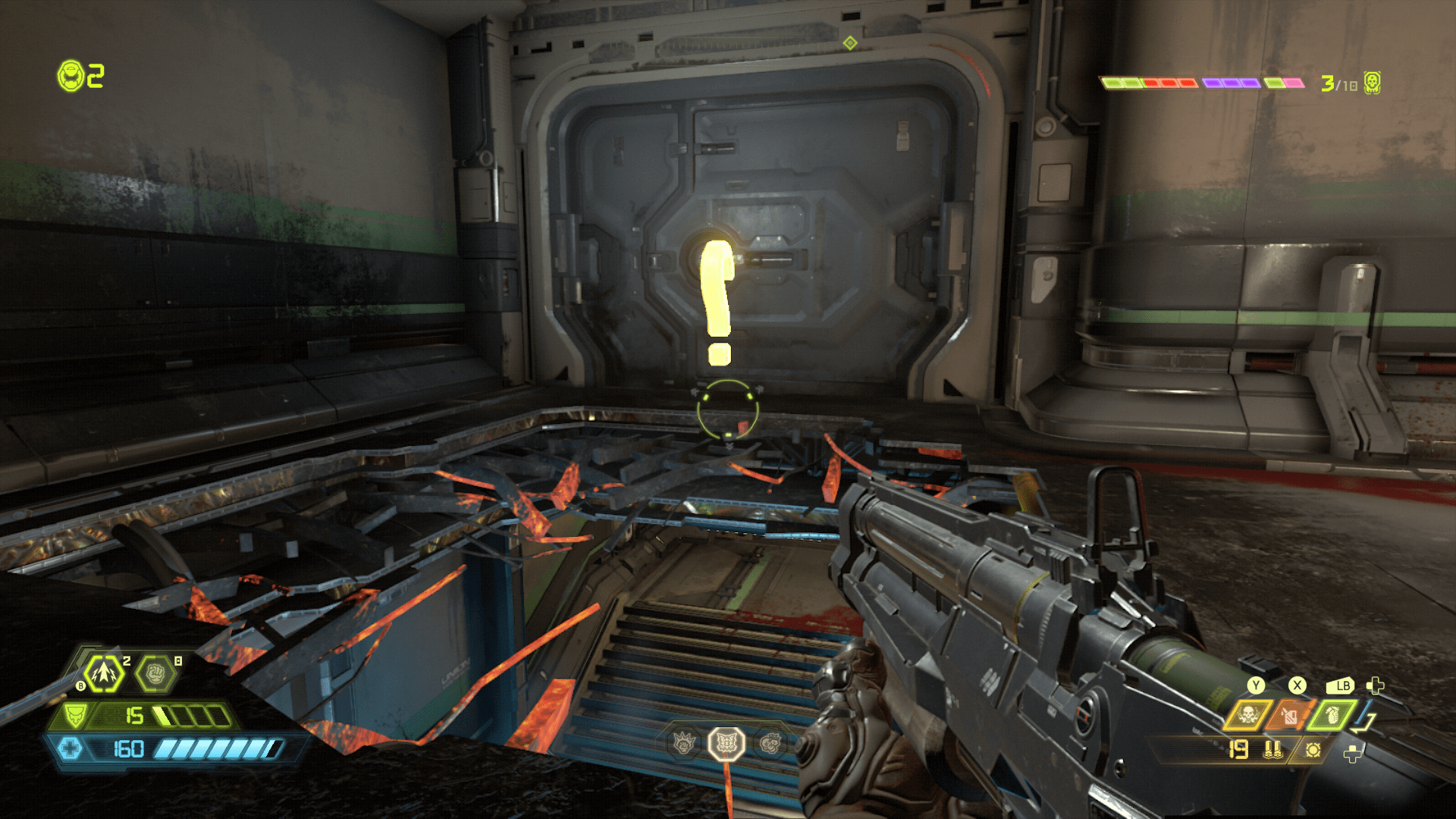 Cheat Code Locations Doom Eternal Wiki Guide Ign The cheat code is in the locked cage above the skull which will unlock once youve broken the locks to all the cages around it and killed the demons inside.
