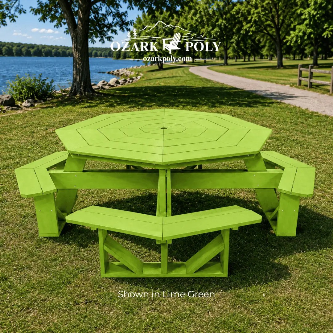 Lime Green_Octagon Picnic Table