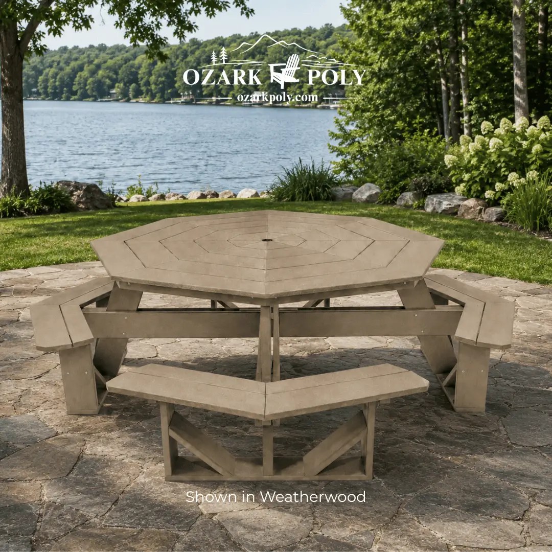 Weatherwood_Octagon Picnic Table