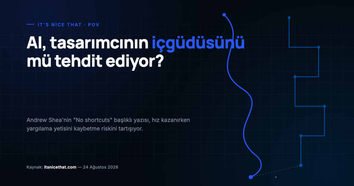 AI, Tasarımcının İçgüdüsünü mü Tehdit Ediyor? It’s Nice That’in Uyarısı