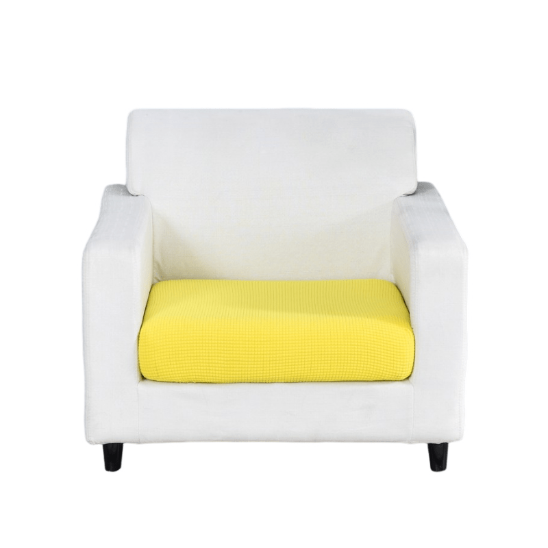 Yellow Polyester Thick Stretch Sofa Cover Single Piece, Normal Size 45-60cm