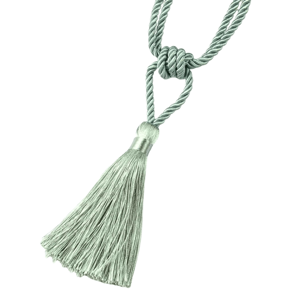 Light Green Handmade Tassel Curtain Tieback Accessories, Modern Living