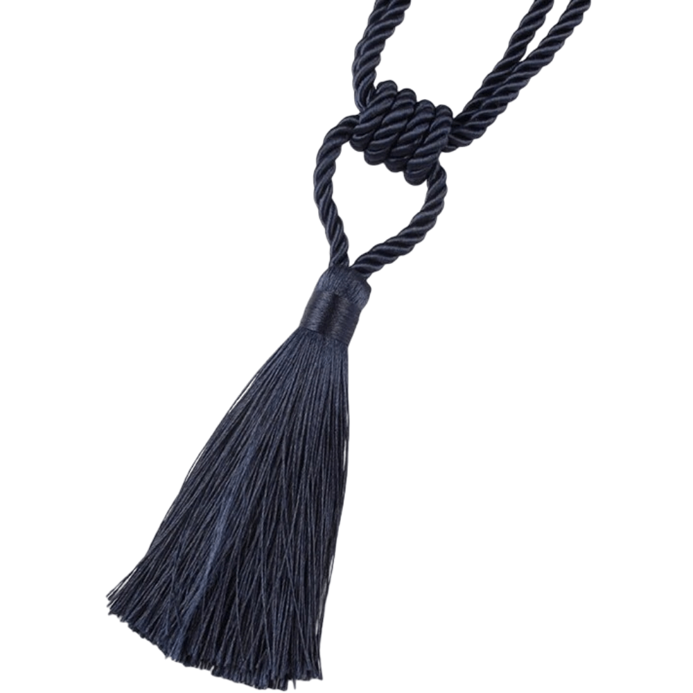 Navy Blue Handmade Tassel Curtain Tieback Accessories, Living Room Decor