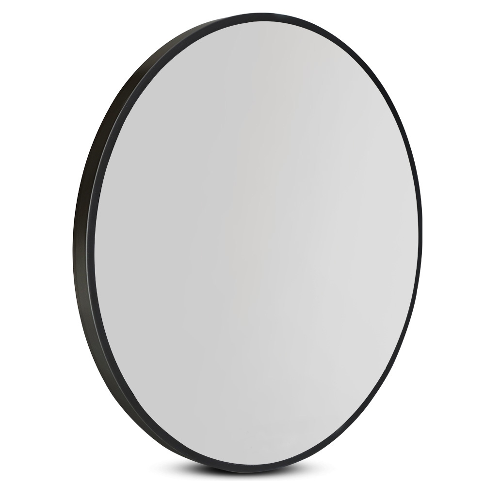 Embellir 60cm Round Black Framed Bathroom Wall Mirror
