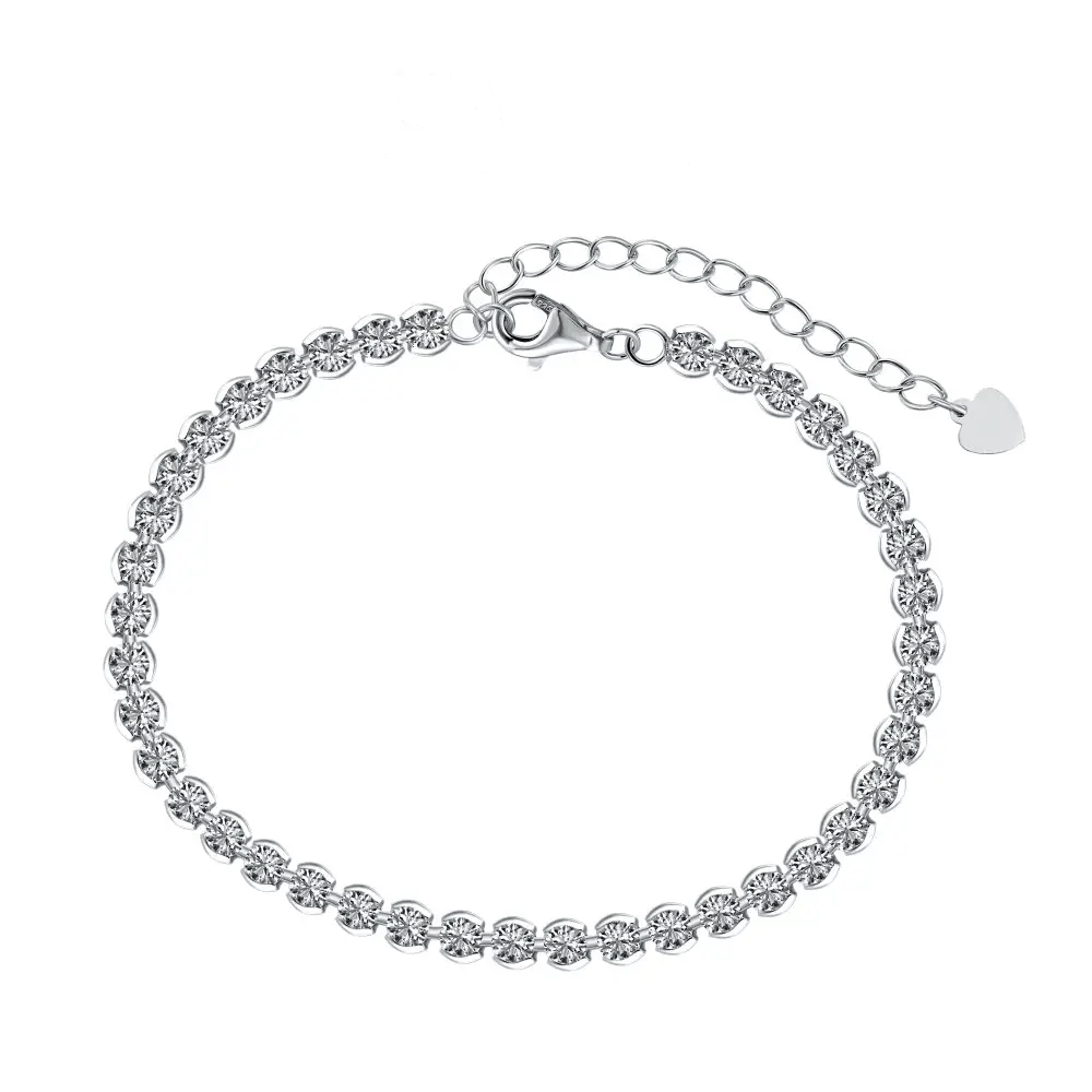 Iced Out Jewellery S925 Silver Cubic Zirconia Tennis Bracelets, Fine Jewellery - Free Shipping